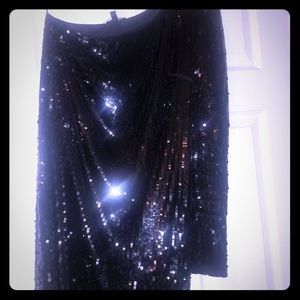 Little black sequence dress.